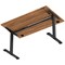 Air Lite 1400mm Height Adjustable Office Desk, Black Leg, Walnut