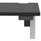 Air Lite 1400mm Height Adjustable Office Desk, Silver Leg, Black