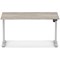 Air Lite 1400mm Height Adjustable Office Desk, Silver Leg, Grey Oak