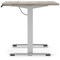 Air Lite 1400mm Height Adjustable Office Desk, Silver Leg, Grey Oak