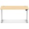 Air Lite 1400mm Height Adjustable Office Desk, Silver Leg, Maple