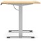 Air Lite 1400mm Height Adjustable Office Desk, Silver Leg, Maple