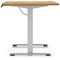 Air Lite 1400mm Height Adjustable Office Desk, Silver Leg, Oak