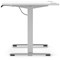 Air Lite 1400mm Height Adjustable Office Desk, Silver Leg, White