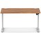 Air Lite 1400mm Height Adjustable Office Desk, Silver Leg, Walnut