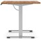 Air Lite 1400mm Height Adjustable Office Desk, Silver Leg, Walnut