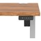 Air Lite 1400mm Height Adjustable Office Desk, Silver Leg, Walnut