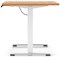 Air Lite 1400mm Height Adjustable Office Desk, White Leg, Beech