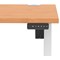Air Lite 1400mm Height Adjustable Office Desk, White Leg, Beech