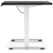 Air Lite 1400mm Height Adjustable Office Desk, White Leg, Black