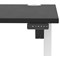 Air Lite 1400mm Height Adjustable Office Desk, White Leg, Black