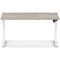 Air Lite 1400mm Height Adjustable Office Desk, White Leg, Grey Oak