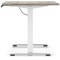Air Lite 1400mm Height Adjustable Office Desk, White Leg, Grey Oak
