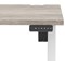 Air Lite 1400mm Height Adjustable Office Desk, White Leg, Grey Oak