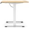 Air Lite 1400mm Height Adjustable Office Desk, White Leg, Maple