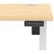 Air Lite 1400mm Height Adjustable Office Desk, White Leg, Maple