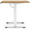 Air Lite 1400mm Height Adjustable Office Desk, White Leg, Oak