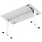 Air Lite 1400mm Height Adjustable Office Desk, White Leg, White