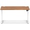 Air Lite 1400mm Height Adjustable Office Desk, White Leg, Walnut
