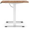 Air Lite 1400mm Height Adjustable Office Desk, White Leg, Walnut