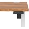 Air Lite 1400mm Height Adjustable Office Desk, White Leg, Walnut