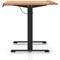 Air Lite 1600mm Height Adjustable Office Desk, Black Leg, Beech