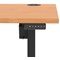 Air Lite 1600mm Height Adjustable Office Desk, Black Leg, Beech