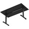 Air Lite 1600mm Height Adjustable Office Desk, Black Leg, Black