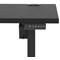 Air Lite 1600mm Height Adjustable Office Desk, Black Leg, Black