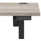 Air Lite 1600mm Height Adjustable Office Desk, Black Leg, Grey Oak