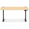 Air Lite 1600mm Height Adjustable Office Desk, Black Leg, Maple