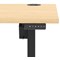 Air Lite 1600mm Height Adjustable Office Desk, Black Leg, Maple