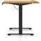 Air Lite 1600mm Height Adjustable Office Desk, Black Leg, Oak