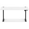 Air Lite 1600mm Height Adjustable Office Desk, Black Leg, White