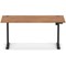 Air Lite 1600mm Height Adjustable Office Desk, Black Leg, Walnut
