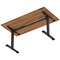 Air Lite 1600mm Height Adjustable Office Desk, Black Leg, Walnut