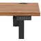 Air Lite 1600mm Height Adjustable Office Desk, Black Leg, Walnut