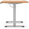 Air Lite 1600mm Height Adjustable Office Desk, Silver Leg, Beech