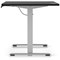Air Lite 1600mm Height Adjustable Office Desk, Silver Leg, Black