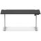 Air Lite 1600mm Height Adjustable Office Desk, Silver Leg, Black