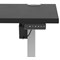 Air Lite 1600mm Height Adjustable Office Desk, Silver Leg, Black