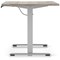 Air Lite 1600mm Height Adjustable Office Desk, Silver Leg, Grey Oak