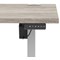 Air Lite 1600mm Height Adjustable Office Desk, Silver Leg, Grey Oak