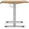 Air Lite 1600mm Height Adjustable Office Desk, Silver Leg, Oak