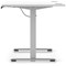 Air Lite 1600mm Height Adjustable Office Desk, Silver Leg, White