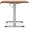 Air Lite 1600mm Height Adjustable Office Desk, Silver Leg, Walnut