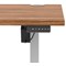 Air Lite 1600mm Height Adjustable Office Desk, Silver Leg, Walnut