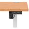 Air Lite 1600mm Height Adjustable Office Desk, White Leg, Beech