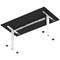 Air Lite 1600mm Height Adjustable Office Desk, White Leg, Black
