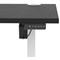 Air Lite 1600mm Height Adjustable Office Desk, White Leg, Black